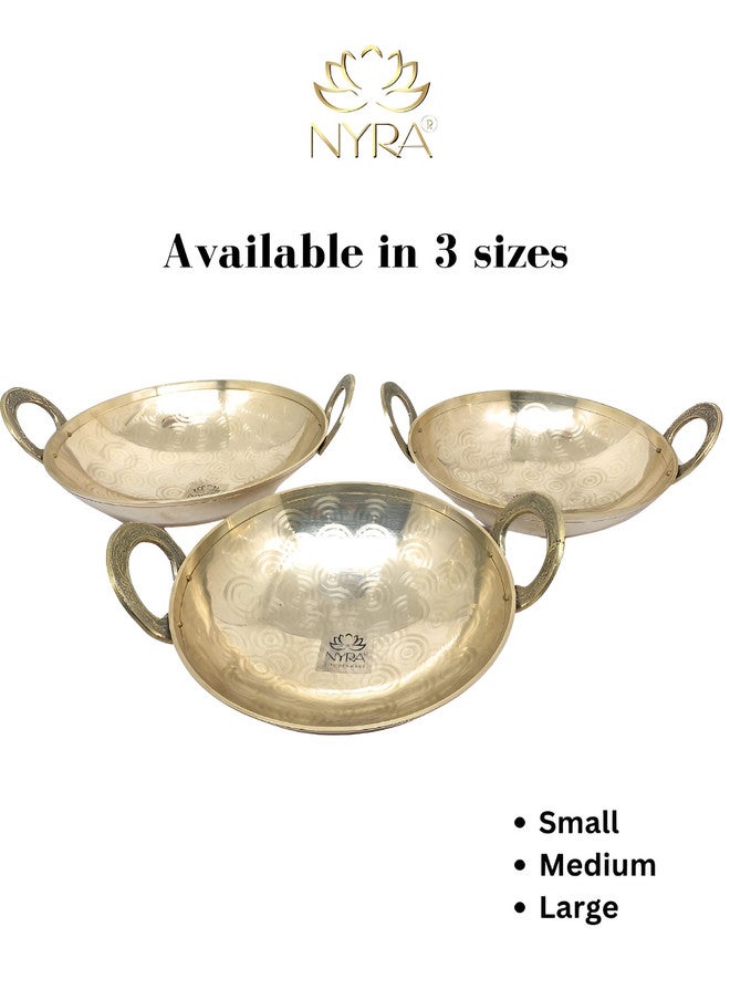 Nyra Kitchenware Bronze-Toned Dishwasher Safe Brass Kadhai and Wok - Image 5